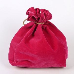Mini pochette en daim pour bijoux, sac à poussière en velours de soie avec cordon à pompon, idéal pour cadeau de mariage - Product Image 3