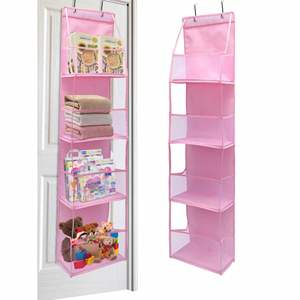 Hot Sale 1pc 4 Layer Over Door Hanging Organizer Wall Large Capacity Mesh Holder Clear Pockets Hanging Storage <b>Bag</b> for Home - Product Image 1