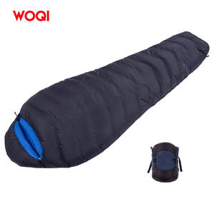 Saco de dormir Woqi Mummy, color azul real, 1120g, nailon transpirable, para adultos, camping, viajes, compacto, 3 estaciones, uso en exteriores. - Product Image 4