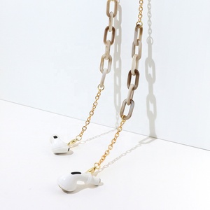 Elegante eslabón dorado para gafas de sol, cordón para gafas, cordón acrílico para enmascarar con soporte para correa de cadena, accesorios decorativos para gafas - Product Image 6