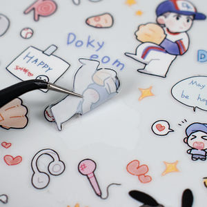 Hoja de Pegatinas Transparentes Personalizadas, Pegatinas de Vinilo PET Impermeables para Teléfono, Hojas de Pegatinas Decorativas con Corte de Contorno - Product Image 2