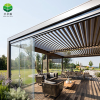 Nouveau système de persiennes de panneau solaire en aluminium pour l'extérieur du jardin Pergola de salle de solarium Pergola solaire avec onduleur solaire hybride