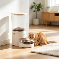 Distributeur automatique de croquettes pour animaux de compagnie 4,2 L avec WiFi, trémie scellée, grande ouverture de distribution et batterie de secours pour programmes OEM/ODM de fournitures pour animaux de compagnie