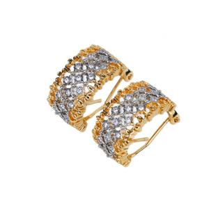 Pendentif tendance pour femme, design artisanal italien, style unique, dentelle ajourée, pierre naturelle, style ancien, deux couleurs, forme en C - Product Image 5