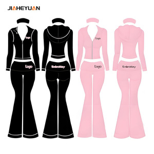 Tute da ginnastica personalizzate da <span class=keywords><strong>donna</strong></span>, completo da <span class=keywords><strong>donna</strong></span>, giacca con Zip a manica lunga e <span class=keywords><strong>pantaloni</strong></span> a zampa, completo da <span class=keywords><strong>donna</strong></span>
