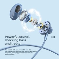 Écouteurs intra-auriculaires avec cordon de 1,2 m, design logo, décodage numérique, métal, basses puissantes, filaires avec micro, Type-C, 3,5 mm, matériau ABS, écouteurs de jeu