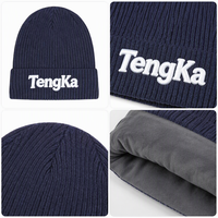 Casquettes en tricot personnalisées avec logo de l'entreprise en broderie 3D, pour hommes et femmes, automne-hiver