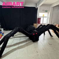 Décoration d'Halloween personnalisée, grande araignée gonflable noire de 3 mètres, araignée gonflable pour la pelouse, événement, décoration de maison hantée