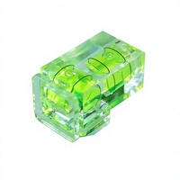 Niveau à bulle de qualité industrielle avec précision de 0,2 mm, largeur de ligne de 2 mm, couleur jaune-vert et portée de mesure de 0-5 m