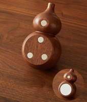 Campana de puerta de latón macizo, campana de cobre, decoración para tienda, recordatorio de entrada, campana de viento de madera con forma de calabaza