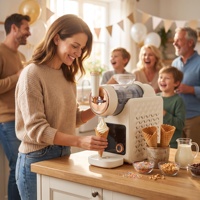Máquina para Hacer Helado Suave, Multifuncional, Sin Necesidad de Preparar Hielo, para Cocina Casera, Modelo BQL-P003