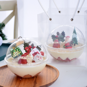 <span class=keywords><strong>Boule</strong></span> en plastique <span class=keywords><strong>transparente</strong></span> PET, de haute qualité, décoration de noël, emballage de bonbons, conteneur de gâteaux, 10 pièces - Product Image 6