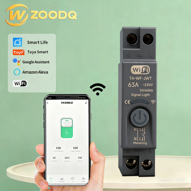 High Quality Smart Switch Wifi Circuit Breaker TUYA/SmartLife Remote Wireless Remote Control Intelligent Circuit Breaker Switch
