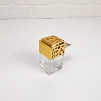 Flacon de parfum carré en verre transparent de 8 ml avec bouchon compte-gouttes, vide, rechargeable, pour huile d'Oud, flacon d'huile parfumée arabe, emballage cosmétique