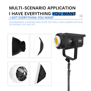 Projecteur vidéo LED dimmable continu 300W 2800K-6800K pour photographie, téléphone, TikTok, <span class=keywords><strong>YouTube</strong></span>, studio en direct, en aluminium - Product Image 4