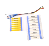 Tubo Termocontraíble Imprimible por Láser, Relación 3:1, Amarillo/Blanco, para Máquina de Marcado Láser, Identificación de Cables
