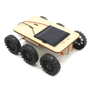 Coche solar de madera de 6 ruedas, kit de bricolaje, juguete educativo científico para niños - Product Image 2