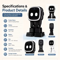 Desktop-KI-Roboter mit Berührungsinteraktion und Videoanruffunktion Erhältlich in Schwarz oder Weiß Ideales Weihnachtsgeschenk für Kinder