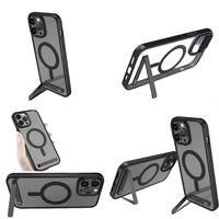 Casing Ponsel Magnetik dengan Penyangga, Grosir Casing Ponsel untuk iPhone 14 13 12 Plus 17 Pro Max Air 16 15 11, Anti Benturan