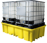 Réservoir IBC en HDPE blanc 1000L, réservoir de stockage de produits chimiques, résistant aux acides et aux alcalis, longue durée de vie, noir/bleu