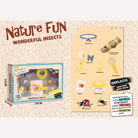 Usine vente paille de blé bio plastique jouet de plein air 18 pièces nature exploration jouet ensemble drôle observation des insectes jouet