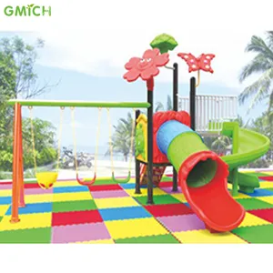 Set di altalena parco giochi all'aperto combinazione di diapositive di plastica per bambini