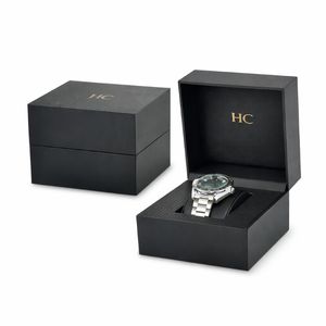 Boîte à montres mécaniques de luxe, boîte à bijoux à couvercle rabattable, boîte rigide en cuir PU, coussin en velours pour montre, estampage à chaud, logo personnalisé OEM - Product Image 2