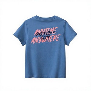 เสื้อยืดคอกลมแขนสั้นสีน้ำเงินล้วนสำหรับผู้ชาย พิมพ์ลายซิลค์สกรีน ระบายอากาศได้ดี แห้งเร็ว สวมใส่สบายในฤดูร้อน ผ้าฝ้าย 100% คอปกติดกระดุม - Product Image 2