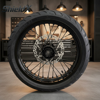 Ensemble de roues complètes Supermoto de 17 pouces avec pneus larges CST S1 de 17 pouces, équipé d'un disque de frein et d'un pignon arrière pour Surron Ultra Bee