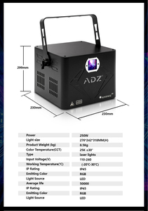 Luces láser <span class=keywords><strong>de</strong></span> 15W y 250W para <span class=keywords><strong>club</strong></span> nocturno IP45 impermeable LED Disco DJ luces <span class=keywords><strong>de</strong></span> escenario <span class=keywords><strong>Club</strong></span> nocturno boda espectáculo láser etapa Disco - Product Image 4