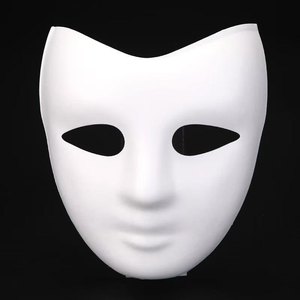 Maschera Facciale Integrale o Mezza Faccia in Carta, Ecologica e Biodegradabile, per Adulti, da Dipingere a Mano, Tema Halloween e Festività - Product Image 4