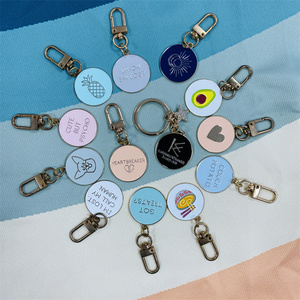 Nhà Sản Xuất Móc Chìa Khóa Hình Quả Dứa Tròn Cá Nhân Theo Yêu Cầu Bằng Kim Loại Kẽm Móc Khóa Tráng Men Cứng Mềm - Product Image 1