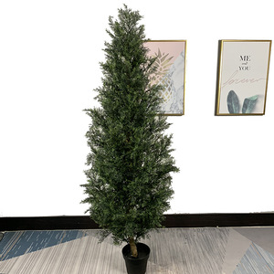 Cyprès simulé personnalisé plante verte artificielle maison hôtel décoration bonsaï arbre en pot tour de pin - Product Image 3