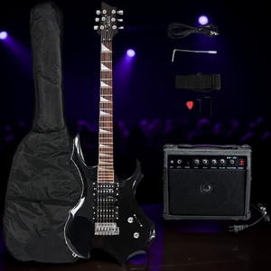 Guitarra eléctrica Glarry de 20W con pastillas HSH, amplificador, correa, púas, cable, llave para principiantes - Product Image 2