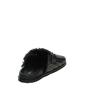รองเท้าแตะหนังทอประดับคริสตัลรุ่น Donna Sabot K-10932 สีดำ - Product Image 3