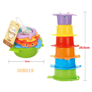 Jouet d'empilage rapide pour bébé avec cartes, en plastique, en forme de poisson, d'ours, carré, rond, empilable, jeu de comptage pour enfants - Product Image 4