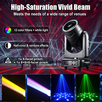 230W 7R Sharpy Beam Moving Head Light RGBW Halo Ring Superheller 16-Facetten Doppelprisma DMX512 B22 Bühnen-DJ-Hochzeits-Konzert-Beleuchtung