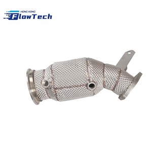 ท่อลง FlowTech คุณภาพสูง SS304 พร้อมแผ่นกันความร้อน สำหรับ Audi A6 A7 C8 2.0T ปี 2019-2024 - Product Image 6