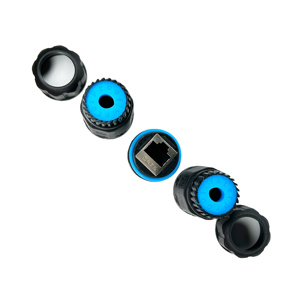 Conector RJ45 impermeable IP68 CAT5 STP hembra a hembra conector en línea para exteriores enchufe de extensión de acoplamiento impermeable - Product Image 6