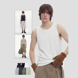 Oversized heren heavy cotton workout gym tanktop mouwloos afgeknipt muscle <span class=keywords><strong>shirt</strong></span> gewassen <span class=keywords><strong>T</strong></span>-shirts custom logo loose fit shirts - Product Image 2