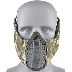 ZLang V12 masker wajah multiwarna, masker wajah taktis latihan berburu <span class=keywords><strong>Airsoft</strong></span> CS pelindung telinga - Product Image 2