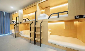 Letto a Castello KSL di Alta Qualità per Hotel Capsula per Adulti, <span class=keywords><strong>Letti</strong></span> a Castello Compatti Pod per Dormire con Presa Elettrica e Tenda Oscurante, Arredamento per Ostelli - Product Image 5