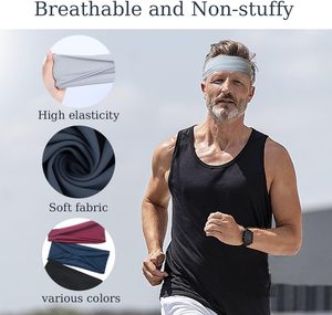 Bandeaux de sport fins et respirants de couleur unie, de haute qualité, avec logo personnalisé pour femmes, vente en gros d'usine - Product Image 4