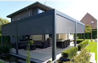 Pérgola Motorizada de Aleación de Aluminio para Exteriores, Color y Tamaño Personalizados, LED, Garantía de 3 Años, Cubierta de Techo Abatible Impermeable