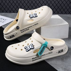 <span class=keywords><strong>Chaussons</strong></span> à trous d'ours double face pour hommes, nouvelle collection 2023, pantoufles épaisses pour couples avec sandales à bout enveloppé et antidérapantes, décontractées et douces - Product Image 5