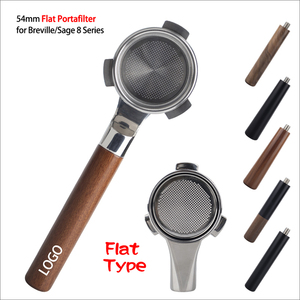 Portafiltro Plano de 54 mm con 3 Orejas, Cabezal de Portafiltro sin Fondo de Acero Inoxidable 304 para Máquinas de Café Breville/<span class=keywords><strong>Sage</strong></span> Serie 8 - Product Image 1