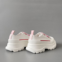 Sneakers de luxe à plateforme haute en toile blanche multicolores, semelle épaisse, chaussures décontractées