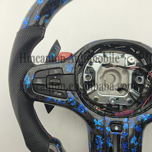 Volant de direction en fibre de carbone forgée Alcantara avec LED, vente directe d'usine, pour BMW G20 G30 G01 Série 3 Série 5 - Product Image 4
