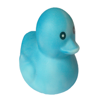 Jouet de bain apaisant pour enfants en forme de canard, doux et en peluche, en plastique, qui couine, compagnon de bain