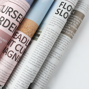 Papel de envolver para floristería, arte de flores <span class=keywords><strong>en</strong></span> inglés, periódico, flor, regalo, alta calidad - Product Image 3